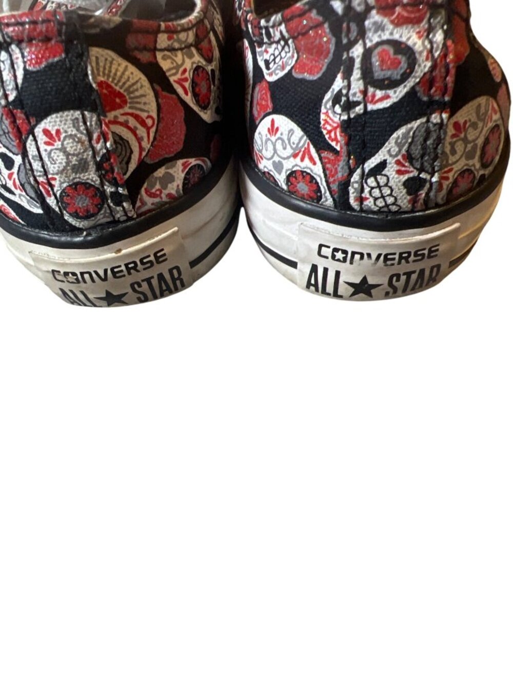 Converse Chuck Taylor All Star Low Sugar Skull Sneaker Women Size 8 With Box - Picture 4 of 6
